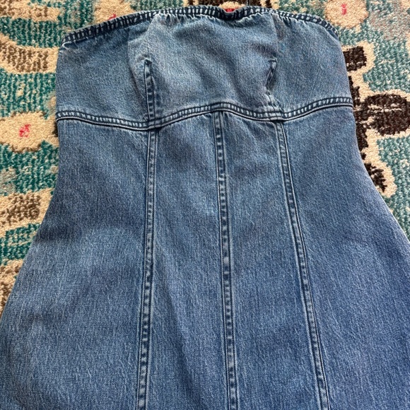 Pilcro by Anthropologie Blue Denim Midi Dress Size Medium - Picture 7 of 9